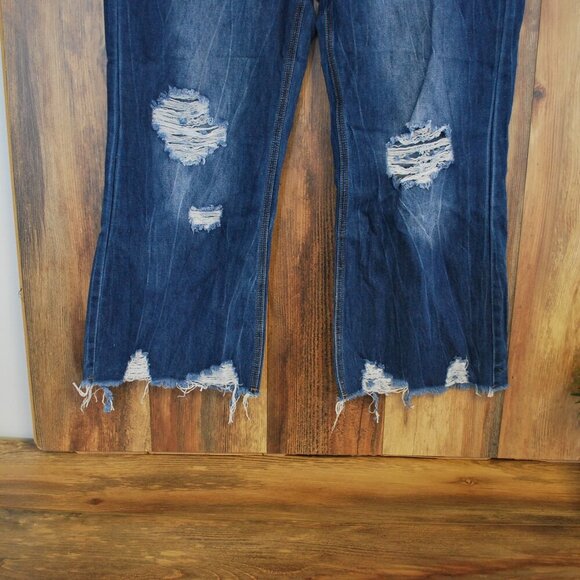 Melarey Women's Plus Size Cropped Wide Leg Jeans XXL 120-R - Picture 3 of 7